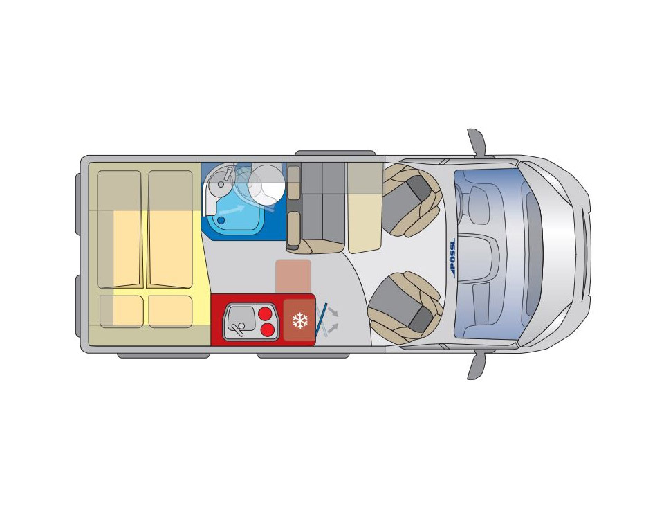 Fourgon aménagé PÖSSL SUMMIT 540 Gris Artense - Odyssée Camping Car